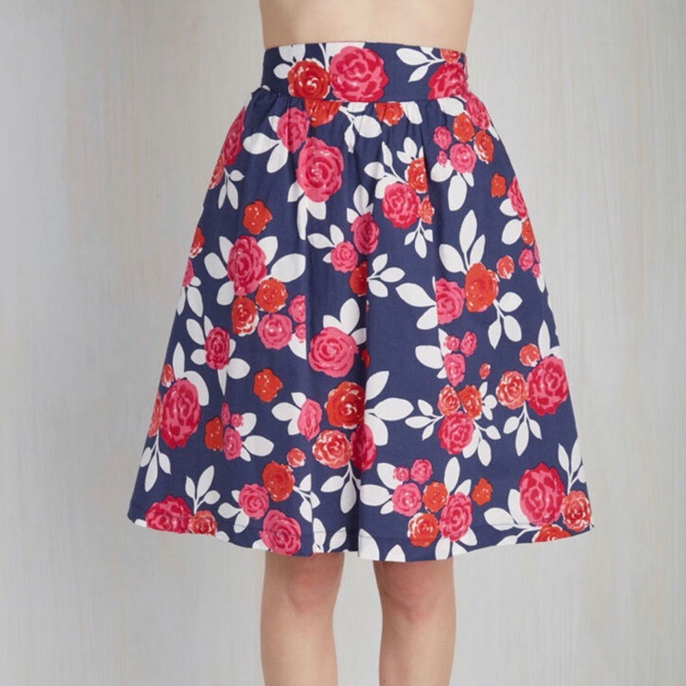 ModCloth Flower Skirt